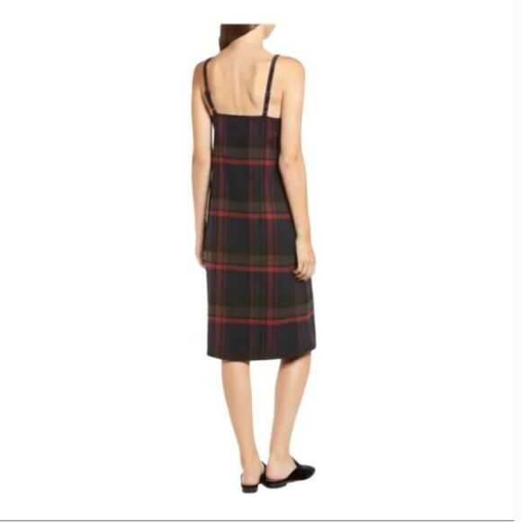 BP Plaid Ruffle Surplice Dress Size Large - Picture 2 of 5